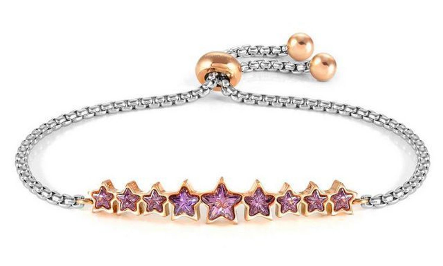 Bransoletka Nomination Fioletowe Gwiazdki Milleluci 028012 001.jpg